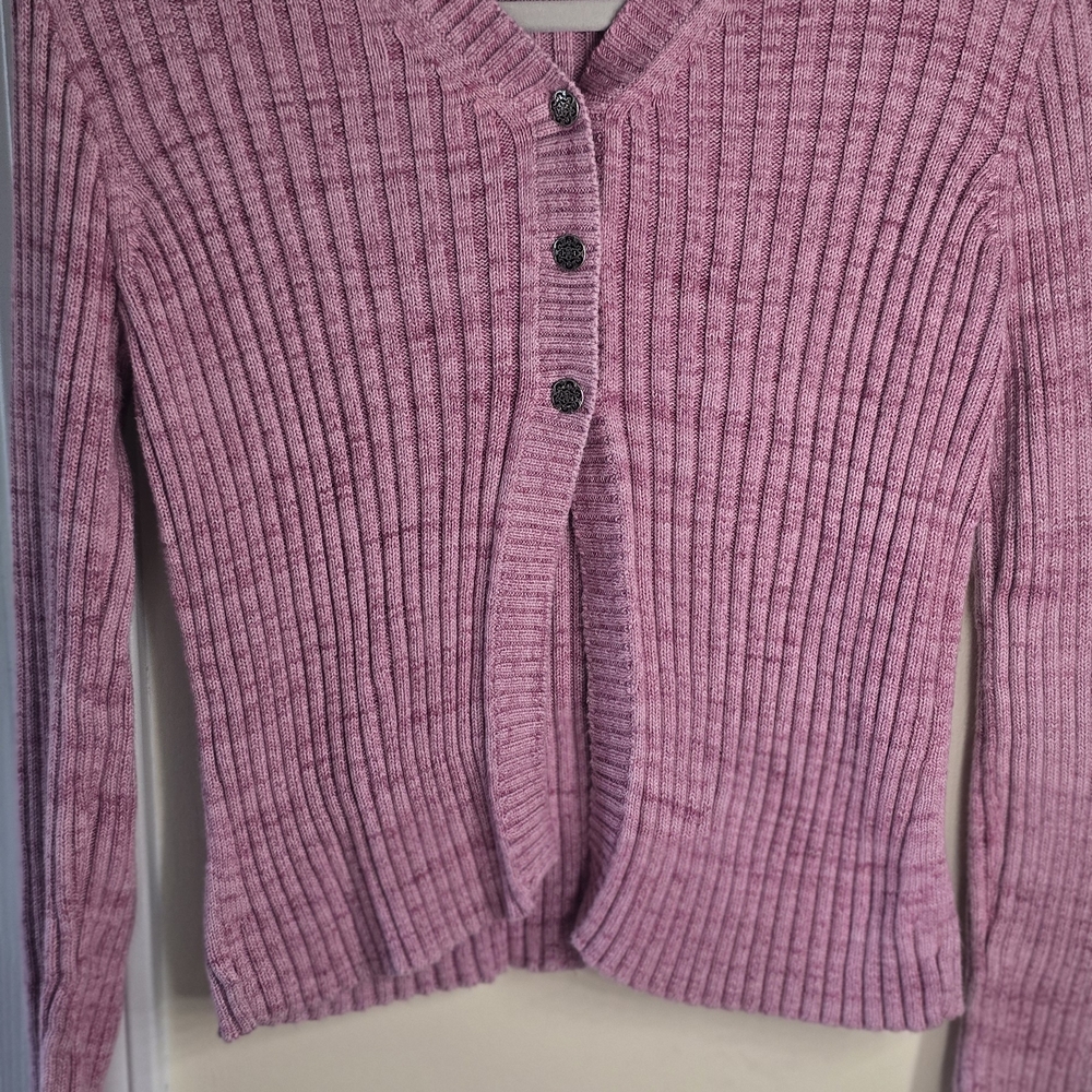 Women's Pink Ribbed Sweater